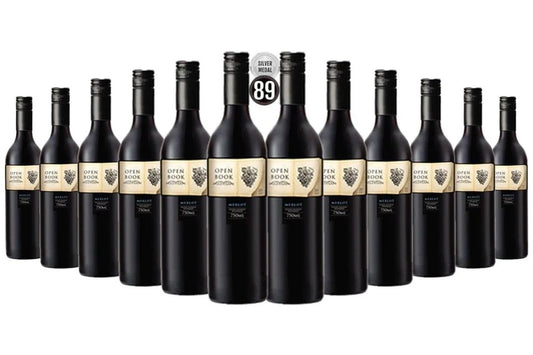 Open Book Merlot 2022 Red Wine - 12 Bottles