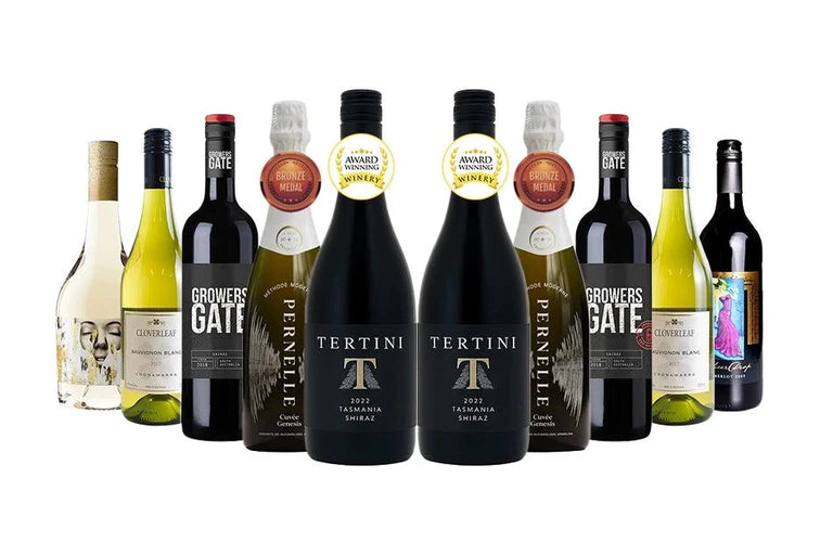 Backyard Wine Tasting Red & White Wines Mixed - 10 Bottles Including Bronze Medal Sparkling