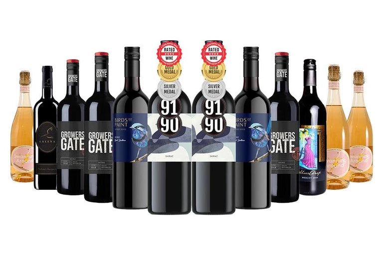 Backyard Wine Tasting Red & White Wines Mixed - 10 Bottles Including Bronze Medal Sparkling