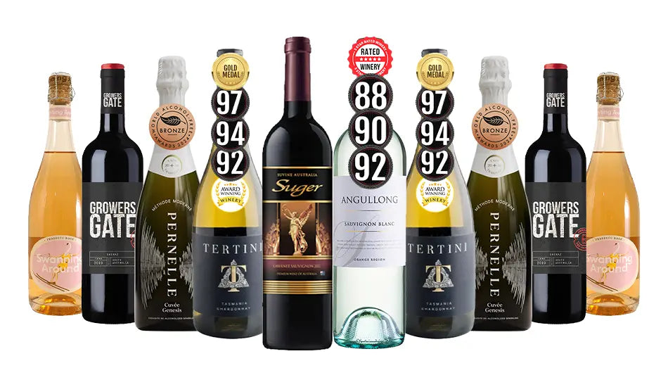 Backyard Wine Tasting Red & White Wines Mixed - 10 Bottles Including Bronze Medal Sparkling