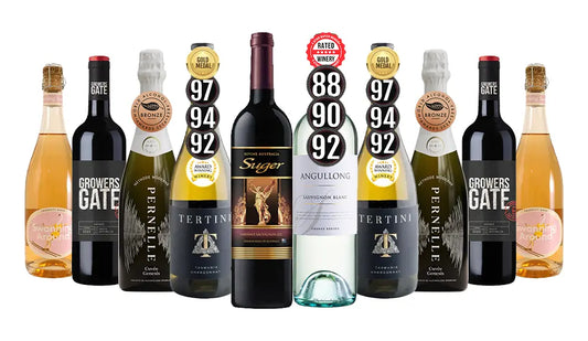 Backyard Wine Tasting Red & White Wines Mixed - 10 Bottles Including Bronze Medal Sparkling